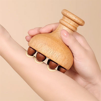 Volledige lichaamsmassage eiken handvat lichaamsmeridiaanmassage borstel lichaam gua sha massager hoofdhuidmassage kam met airbag