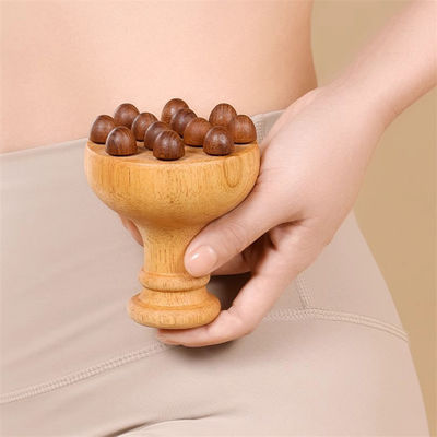 Volledige lichaamsmassage eiken handvat lichaamsmeridiaanmassage borstel lichaam gua sha massager hoofdhuidmassage kam met airbag