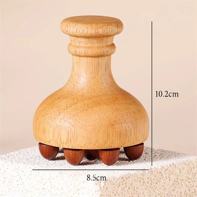 Volledige lichaamsmassage eiken handvat lichaamsmeridiaanmassage borstel lichaam gua sha massager hoofdhuidmassage kam met airbag