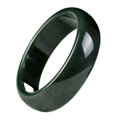Gepolijste Hettian Jade Nephrite Groene Armband Armband met Traditioneel Chinees Stijl Ontwerp
