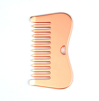 Gepersonaliseerd logo beschikbaar zilver roestvrij staal hoofdhuid massage metaal gua sha kam voor 2024 massager gereedschappen