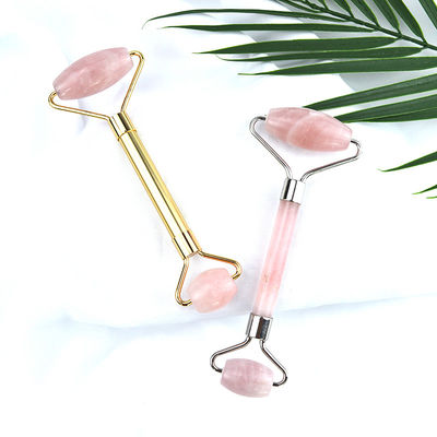 Gezichtsmassage-apparatuur Roze Rose Quartz Gua Sha Massage Natuurlijke Jade Ice Roller voor Anti-Aging Therapie Nefrietsteen