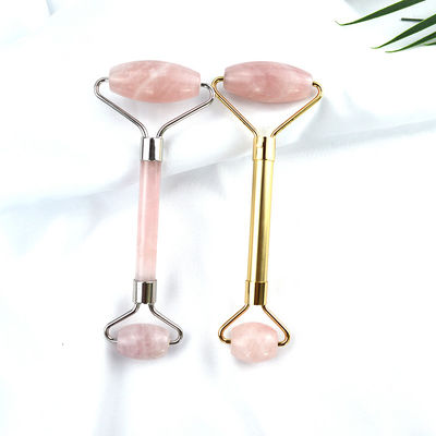 Gezichtsmassage-apparatuur Roze Rose Quartz Gua Sha Massage Natuurlijke Jade Ice Roller voor Anti-Aging Therapie Nefrietsteen