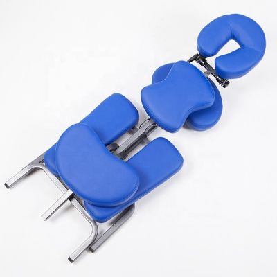 Gepersonaliseerd logo Blauwe Master Massage Professionele Draagbare Massagestoel met functie en handmatige bedrading