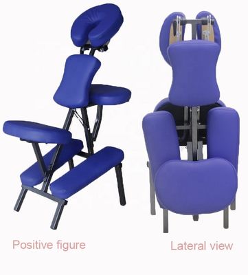 Gepersonaliseerd logo Blauwe Master Massage Professionele Draagbare Massagestoel met functie en handmatige bedrading
