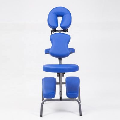 Gepersonaliseerd logo Blauwe Master Massage Professionele Draagbare Massagestoel met functie en handmatige bedrading