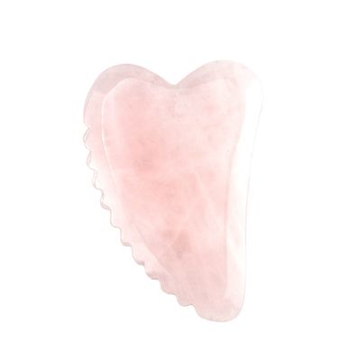 Massagetools Hartvormige Rozenkwarts Gua Sha voor effectieve spiermassage
