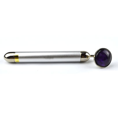 Gepersonaliseerd Logo Natuurlijke Amethyst Acupressure Gua Sha Beauty Stick Massage Therapy Tool voor volledige lichaam ontspannende massage