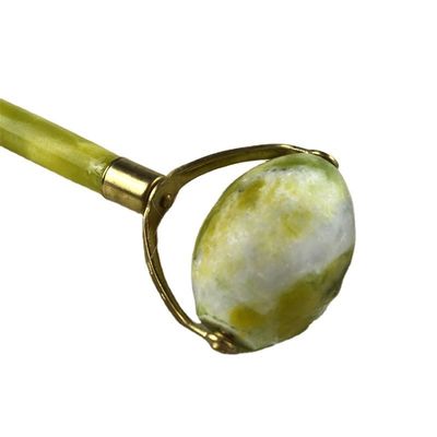 Gepersonaliseerd logo beschikbaard 100% natuurlijke Xiuyan Jade Gezicht Guasha Roller Groene Jade Gezicht Gua Sha Massager Stone Skin Care