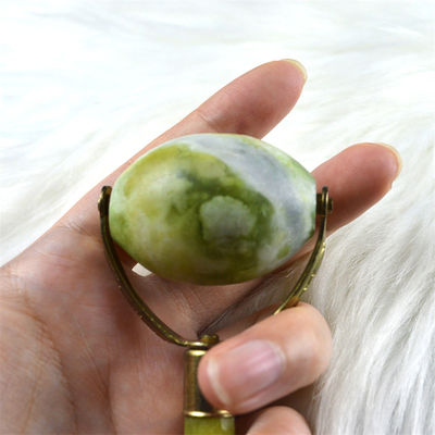 Gepersonaliseerd logo beschikbaard 100% natuurlijke Xiuyan Jade Gezicht Guasha Roller Groene Jade Gezicht Gua Sha Massager Stone Skin Care