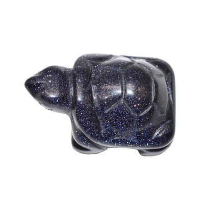 Klantenvereiste Mysterieuze blauwe gesneden schildpad mini figuur voor vakantiehuisversiering
