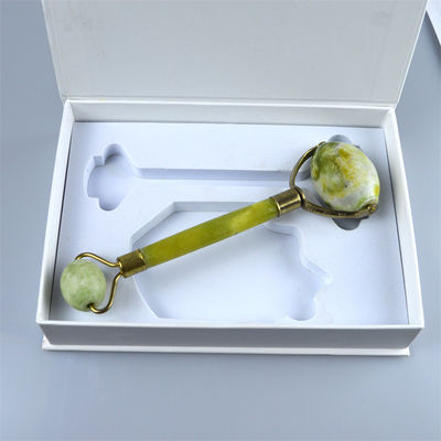 Gepersonaliseerd logo beschikbaard 100% natuurlijke Xiuyan Jade Gezicht Guasha Roller Groene Jade Gezicht Gua Sha Massager Stone Skin Care