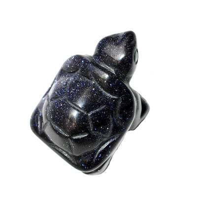 Klantenvereiste Mysterieuze blauwe gesneden schildpad mini figuur voor vakantiehuisversiering