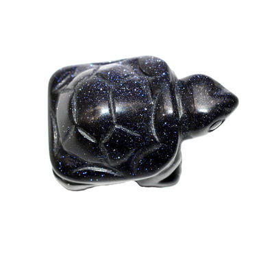 Klantenvereiste Mysterieuze blauwe gesneden schildpad mini figuur voor vakantiehuisversiering