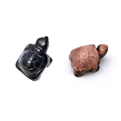 Klantenvereiste Mysterieuze blauwe gesneden schildpad mini figuur voor vakantiehuisversiering