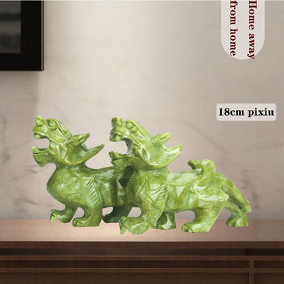 Regionaal kenmerk Paar van natuurlijke jade Pixiu Home Office Feng Shui Jade Carving Craft Jade Ornamenten Feng Shui Pixiu