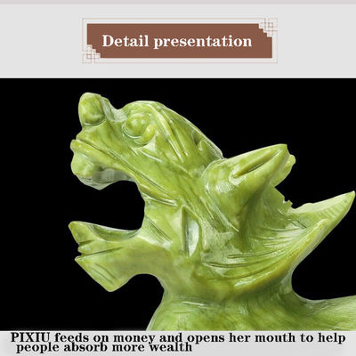 Regionaal kenmerk Paar van natuurlijke jade Pixiu Home Office Feng Shui Jade Carving Craft Jade Ornamenten Feng Shui Pixiu