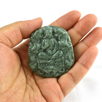 Jade smaragd onsterfelijke Bodhisattva draak hanger halsketting ornamenten Chinese traditionele figuur met regionale kenmerken