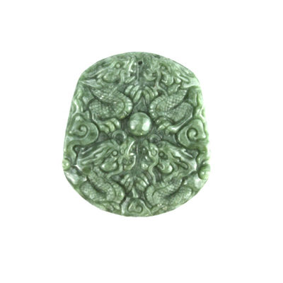 Jade smaragd onsterfelijke Bodhisattva draak hanger halsketting ornamenten Chinese traditionele figuur met regionale kenmerken