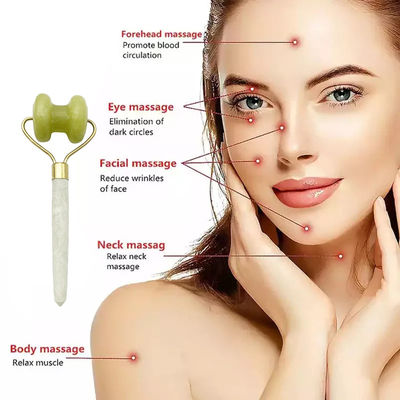 Veronderstelde Xiuyan Jade Massage Roller voor gezichtshuid strenger en donkere kringen vermindering