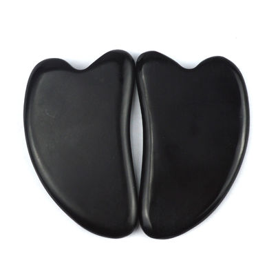 2024 Zwart Bian Steen Hartvorm Gua Sha Massage Tool Beschikbaar Logo Massager voor Spa Ontspannende Meditatie