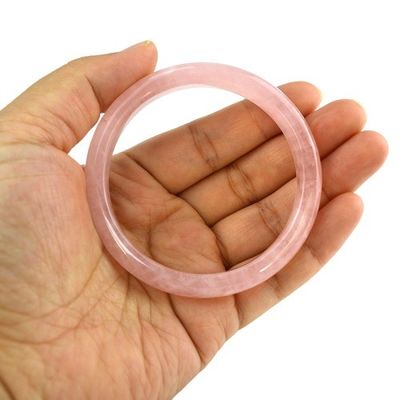 Gepersonaliseerd logo beschikbaar natuurlijke rozen kwarts armbanden voor vrouwen mode armband voor liefde genezende steen meisje geschenk