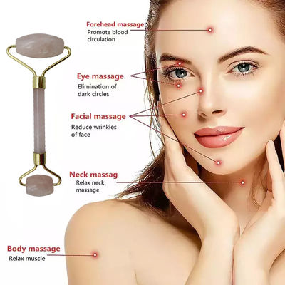 Perfecore Jade Roller Beauty Rose Quartz Guasha Roller Face Neck Gua sha Massage Tool Stone voor handgemaakt ambacht en huidverzorging