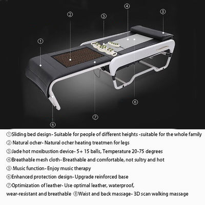 150 Energy Stones en 3D Smart Lifting Massage Bed voor vol lichaam op vouwbaar V3 Tourmaline Jade Warm Physiotherapy Bed