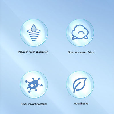 40pcs Ultra-dunne zweet-absorberende sticker met polymer mint zilver ion niet-geweven airlaid papier SAP pulp PE film
