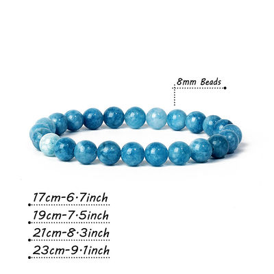 Natuurlijke Jade Perlen Armband Dames Amethist Kristal kwarts Aquamarijn Smaragd Juwelen Agate Elastische Armband Voor Mannen