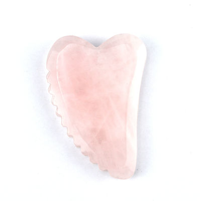 Handheld Custom Shape Rose Quartz Gua Sha Board Het must-have gezichtsmassage hulpmiddel