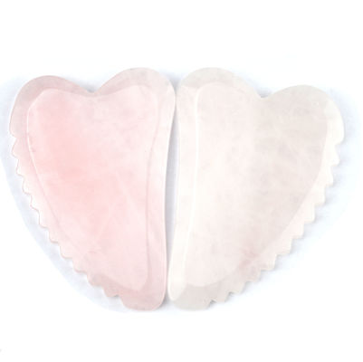 Handheld Custom Shape Rose Quartz Gua Sha Board Het must-have gezichtsmassage hulpmiddel