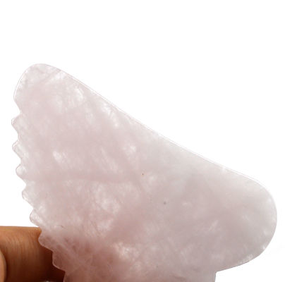 Handheld Custom Shape Rose Quartz Gua Sha Board Het must-have gezichtsmassage hulpmiddel