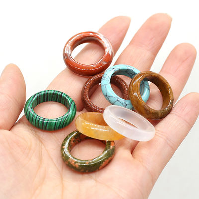 Unieke Feng Shui natuurstenen ringen gepolijst Turquoise Tiger Eye Sodalite Blauw zand geweldig voor vrouwen sieraden collectie