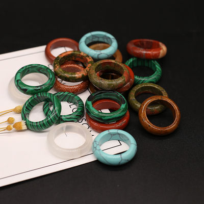 Unieke Feng Shui natuurstenen ringen gepolijst Turquoise Tiger Eye Sodalite Blauw zand geweldig voor vrouwen sieraden collectie
