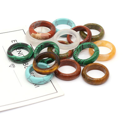 Unieke Feng Shui natuurstenen ringen gepolijst Turquoise Tiger Eye Sodalite Blauw zand geweldig voor vrouwen sieraden collectie