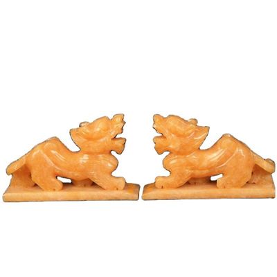Aanvaarding OEM ODM Yellow Jade Pixiu voor decoratie