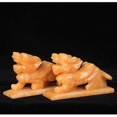 Aanvaarding OEM ODM Yellow Jade Pixiu voor decoratie