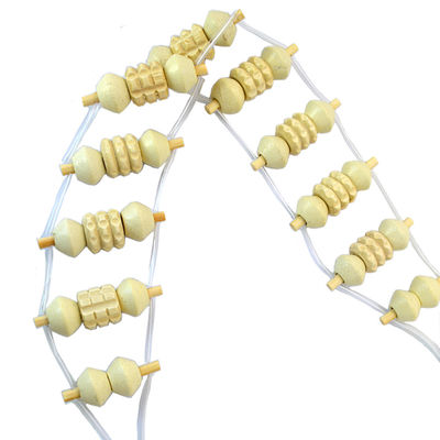 Volledige lichaamspijnverlichting Trigger Point Handgemaakte houten rugmassage Gua Sha Roller Tool met houten massageroller en touw