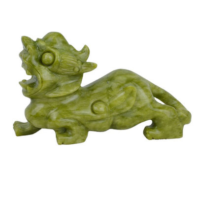 Groene ambachten Feng Shui Huisdecoraties Natuurlijke jade Gepolijste Pixiu ornamenten Paar van 2 met en Printmethode Andere