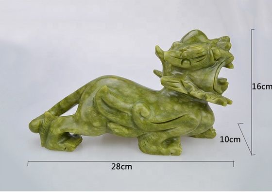 Groene ambachten Feng Shui Huisdecoraties Natuurlijke jade Gepolijste Pixiu ornamenten Paar van 2 met en Printmethode Andere