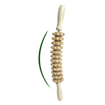L 44cm Anti cellulitis Hout therapie Massage rolhulpmiddelen voor spierrelaxatie en pijnverlichting
