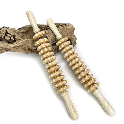 L 44cm Anti cellulitis Hout therapie Massage rolhulpmiddelen voor spierrelaxatie en pijnverlichting