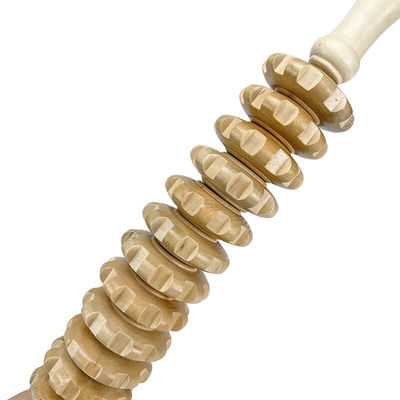 L 44cm Anti cellulitis Hout therapie Massage rolhulpmiddelen voor spierrelaxatie en pijnverlichting