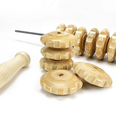 L 44cm Anti cellulitis Hout therapie Massage rolhulpmiddelen voor spierrelaxatie en pijnverlichting