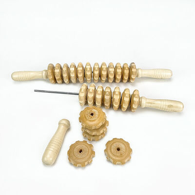 L 44cm Anti cellulitis Hout therapie Massage rolhulpmiddelen voor spierrelaxatie en pijnverlichting