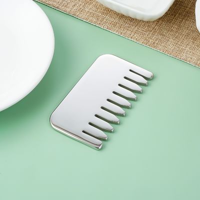 Roestvrij staal Gua Sha Scalp Massage Kam Guasha Stone Head Massager Hair Health Care Beauty Salon met aangepast logo