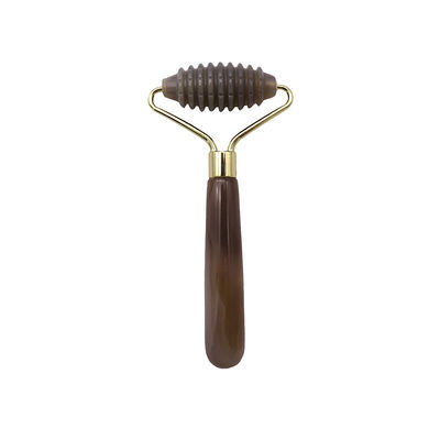 Massagehamer Grijzige Agate Spiked Jade Roller voor natuurlijke anti-aging gezichtsmassage Therapie Oogtas Anti-aging massagetools