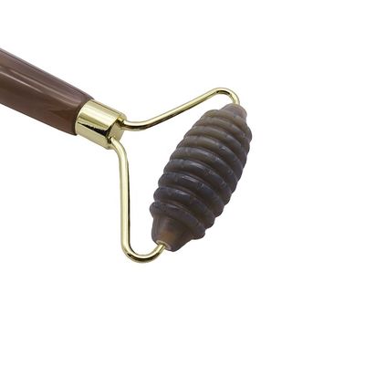 Massagehamer Grijzige Agate Spiked Jade Roller voor natuurlijke anti-aging gezichtsmassage Therapie Oogtas Anti-aging massagetools