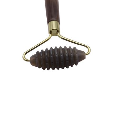 Massagehamer Grijzige Agate Spiked Jade Roller voor natuurlijke anti-aging gezichtsmassage Therapie Oogtas Anti-aging massagetools